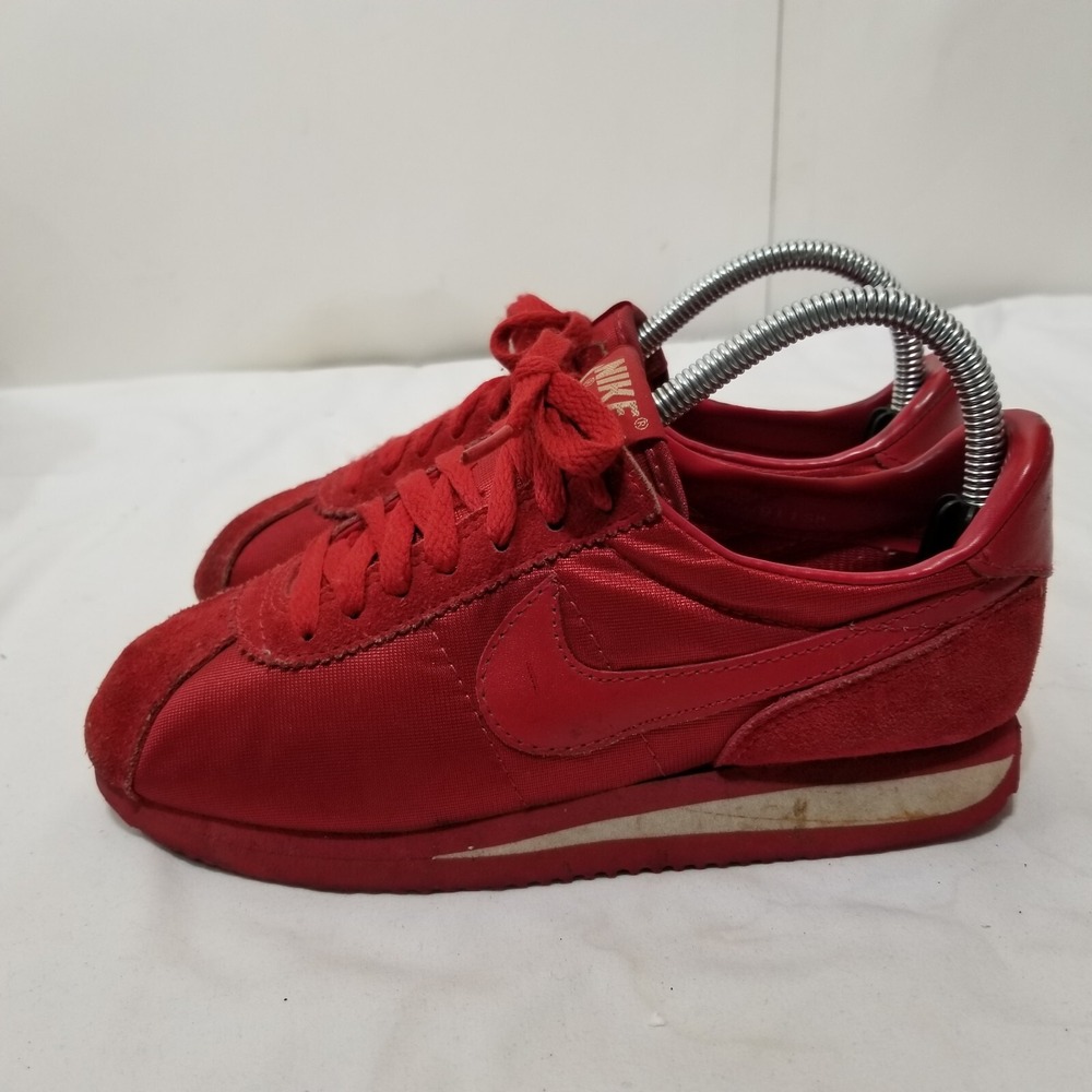 Vintage Nike Cortez Leather RED Suede Size 7.5 Republic Of Korea - Picture 12 of 16